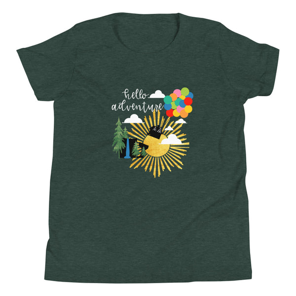 Hello Adventure Kids T-Shirt Up Pixar Disney Paradise Falls Kids T-Shirt
