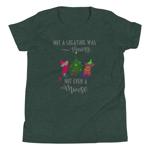 Disney Cinderella Kids T-Shirt Jaq and Gus Holiday Christmas Tree Kids T-Shirt