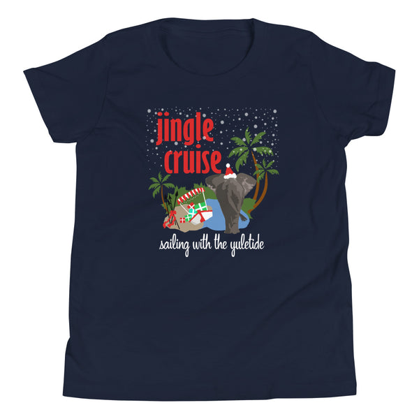 Jingle Cruise Elephant Kids T-Shirt Disney Christmas Jungle Cruise Christmas Kids T-Shirt