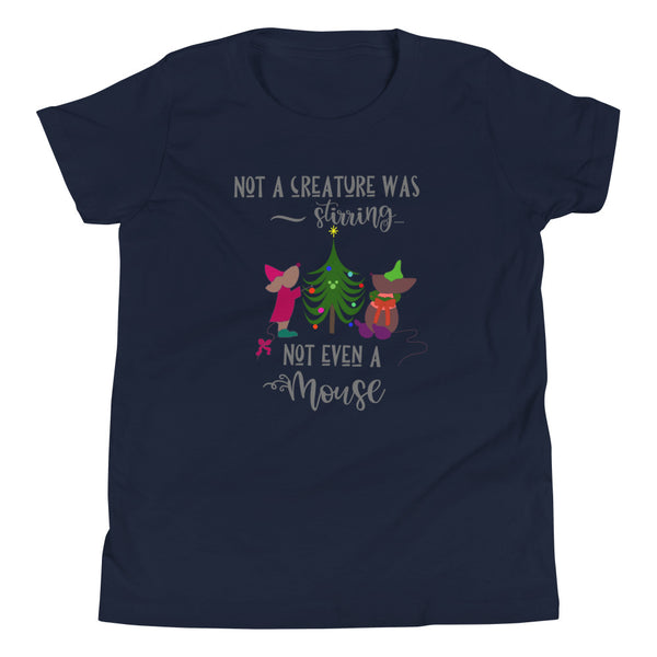 Disney Cinderella Kids T-Shirt Jaq and Gus Holiday Christmas Tree Kids T-Shirt
