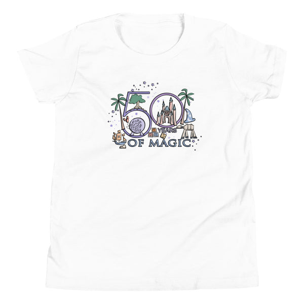 50 Years of Magic Kids T-Shirt Walt Disney World 50th Anniversary Kids T-Shirt