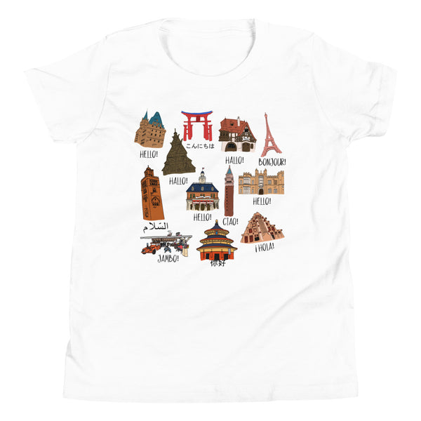 Epcot World Showcase Hello World Youth Short Sleeve T-Shirt