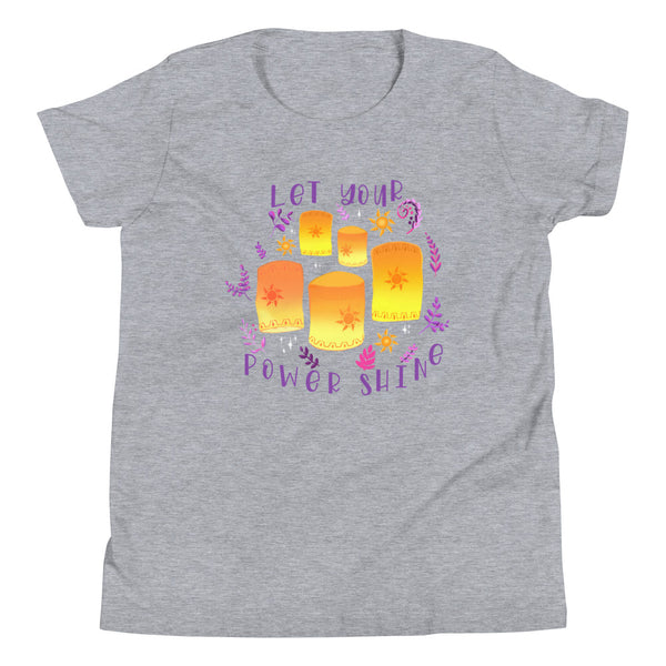 Tangled Lanterns Flower Gleam and Glow Youth Short Sleeve T-Shirt