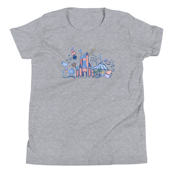 Magic Kingdom Kid's T-Shirt Disney Parks Shirt Cinderella Castle Disney World Kid's Shirt