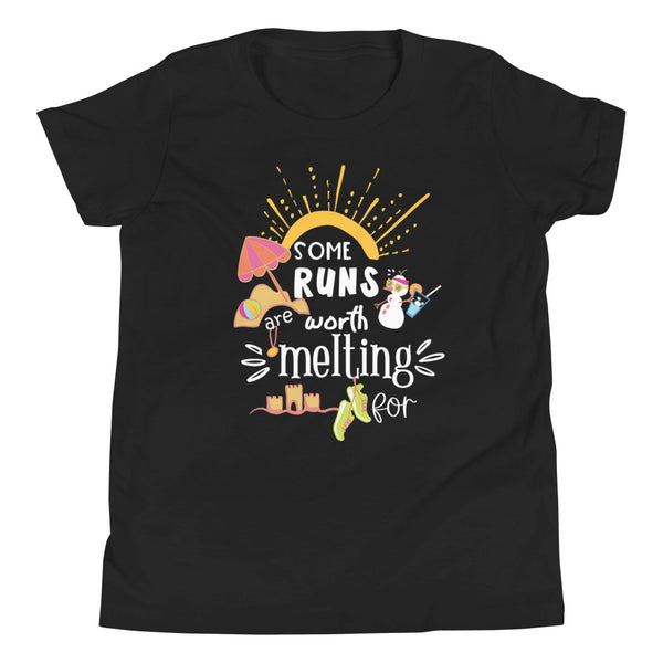 runDisney Frozen Kid's T-Shirt Some Runs are Worth Melting For Olaf Summer Kid's T-shirt