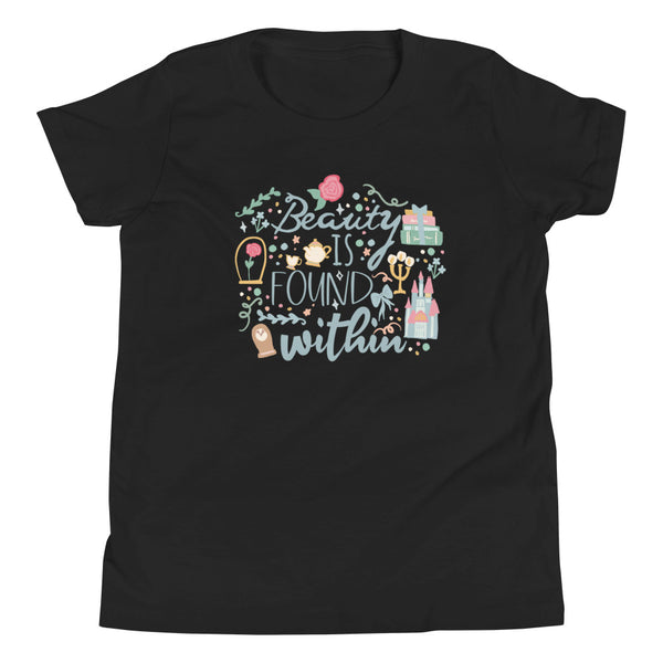 Belle Beauty Within Kid's Shirt Disney Princess Beauty and the Beast Kid's Shirt