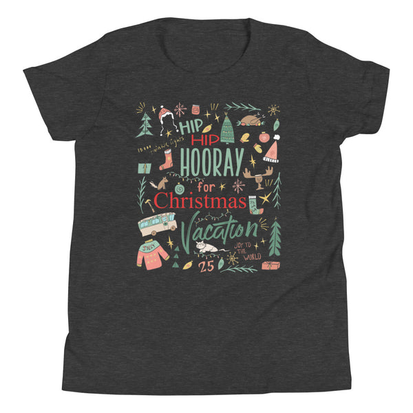Christmas Vacation Kid's T-Shirt Hip Hip Hooray for Christmas Vacation Griswold Family Christmas Kid's T-Shirt