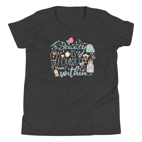Belle Beauty Within Kid's Shirt Disney Princess Beauty and the Beast Kid's Shirt
