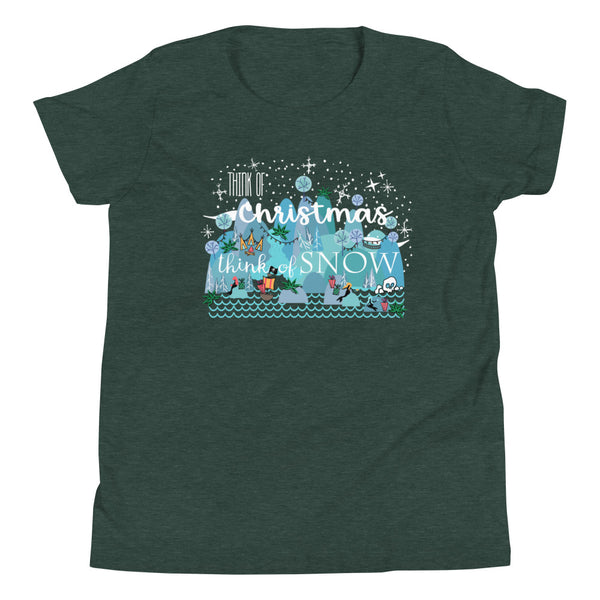 Christmas in Neverland Kid's T-Shirt Disney Shirt Think of Christmas Think of Snow Kid's T-Shirt