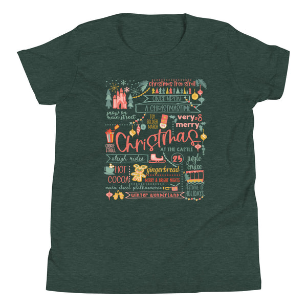 Disney Christmas List Kid's T-shirt Disney Shirt Disney at Christmas Kid's T-Shirt