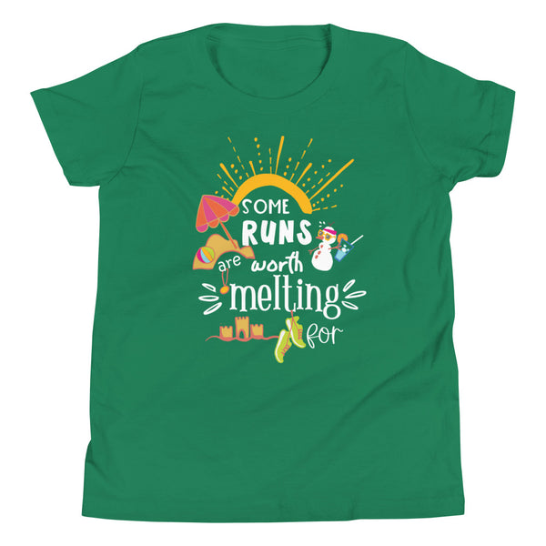 runDisney Frozen Kid's T-Shirt Some Runs are Worth Melting For Olaf Summer Kid's T-shirt