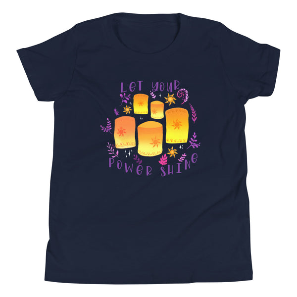 Tangled Lanterns Flower Gleam and Glow Youth Short Sleeve T-Shirt