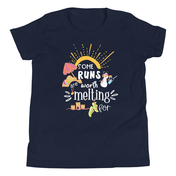runDisney Frozen Kid's T-Shirt Some Runs are Worth Melting For Olaf Summer Kid's T-shirt