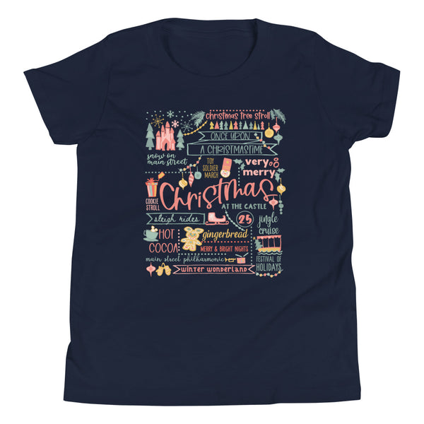 Disney Christmas List Kid's T-shirt Disney Shirt Disney at Christmas Kid's T-Shirt