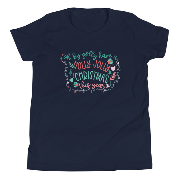 Rudolph the Red Nosed Reindeer Kid's Shirt Vintage Mickey Christmas Oh By Golly Holiday Kid's Shirt