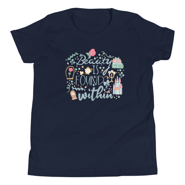 Belle Beauty Within Kid's Shirt Disney Princess Beauty and the Beast Kid's Shirt