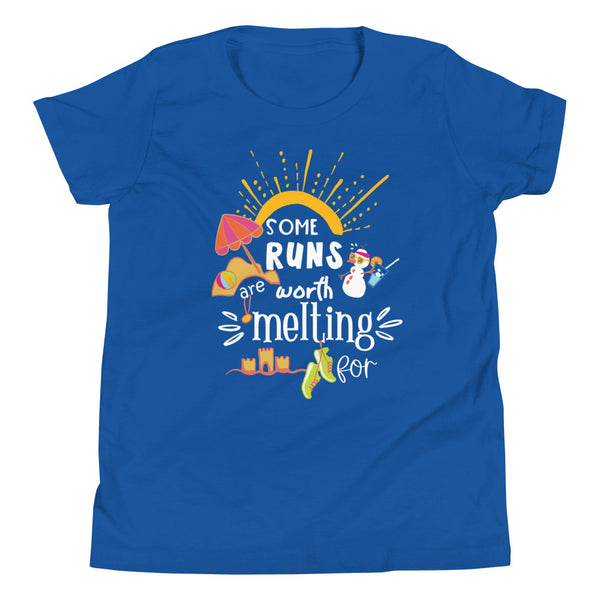 runDisney Frozen Kid's T-Shirt Some Runs are Worth Melting For Olaf Summer Kid's T-shirt