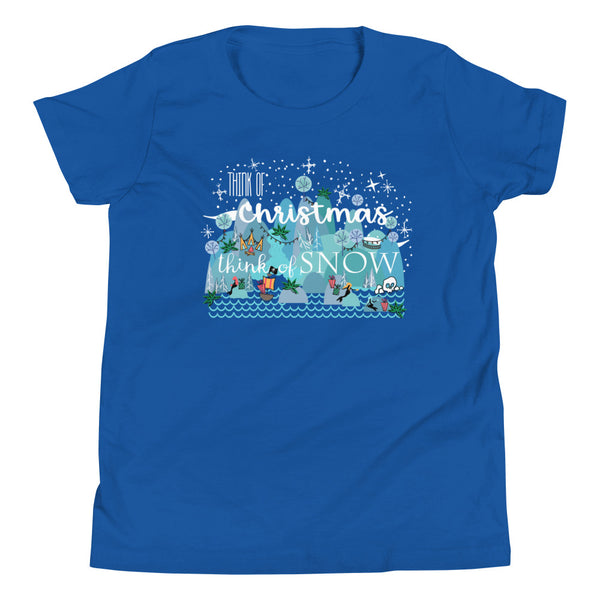 Christmas in Neverland Kid's T-Shirt Disney Shirt Think of Christmas Think of Snow Kid's T-Shirt
