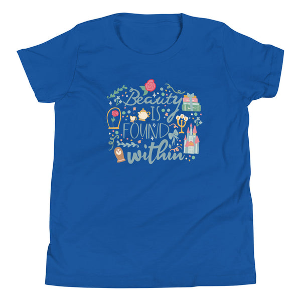Belle Beauty Within Kid's Shirt Disney Princess Beauty and the Beast Kid's Shirt