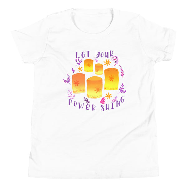 Tangled Lanterns Flower Gleam and Glow Youth Short Sleeve T-Shirt