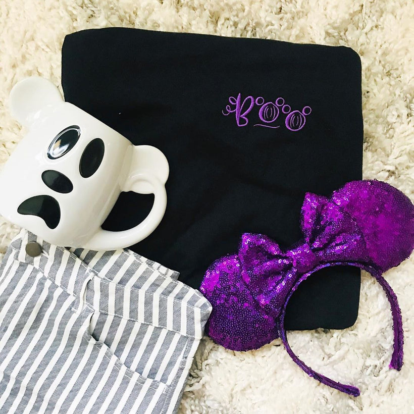 Boo Mickey Pumpkins Embroidered