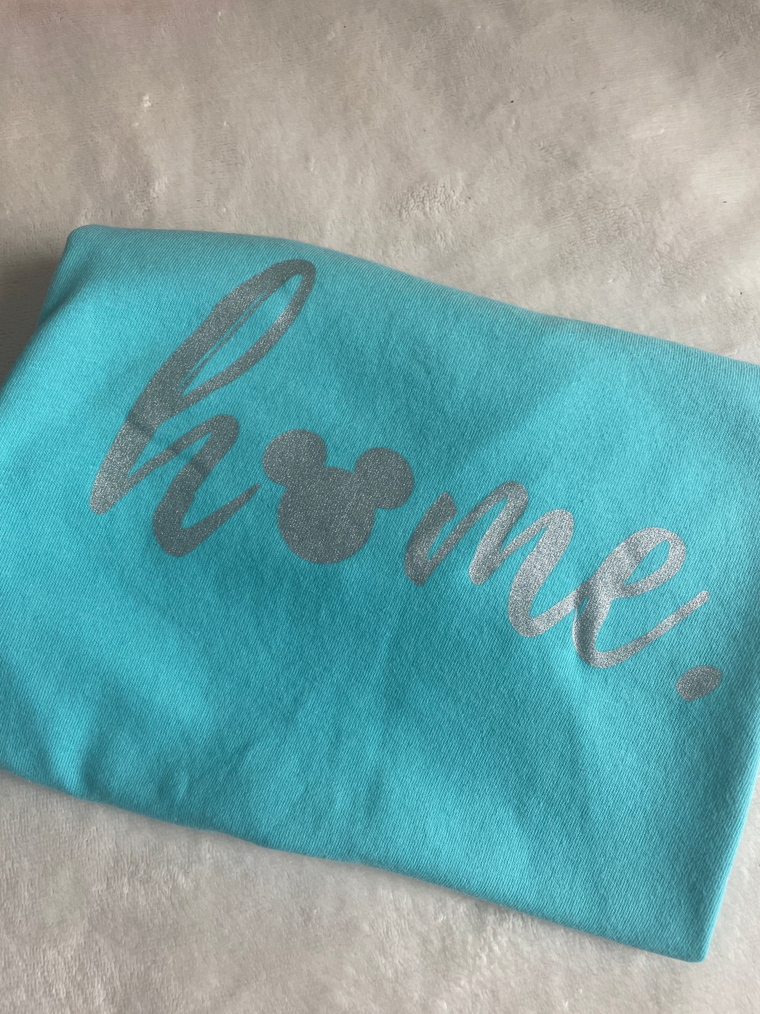 Mickey Home T-shirt Comfort Colors-READY TO SHIP- Silver Shimmer Ink