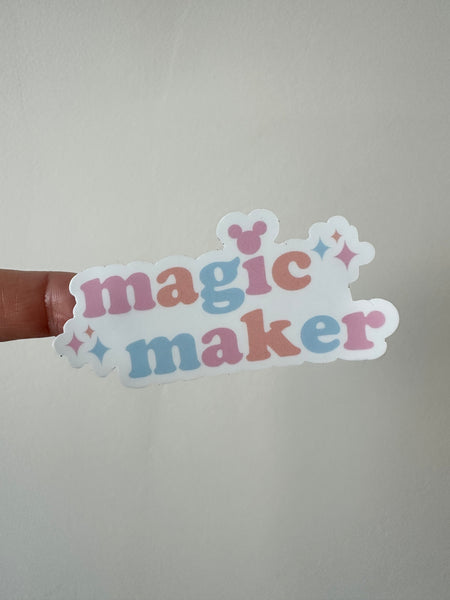 Disney Magic Maker Travel Agent Cast Member Sticker Pastel Disney Sticker for Water Bottles, Laptops, Journals, Kindle