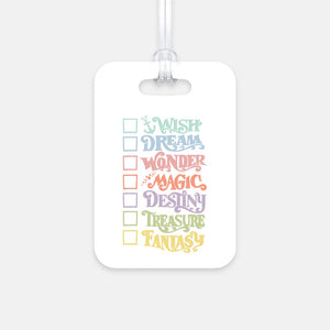 Disney Cruise Ships Luggage Tag Pastels Checklist Disney Cruise Luggage Tag