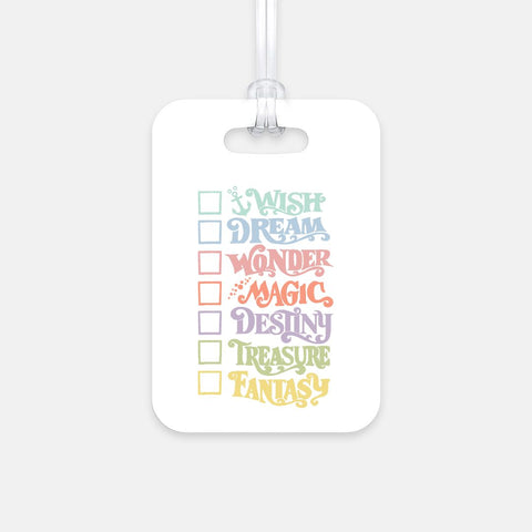 Disney Cruise Ships Luggage Tag Pastels Checklist Disney Cruise Luggage Tag