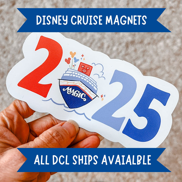 2025 Disney Cruise Magnet for DCL Stateroom Door Fish Extender Cruise Magnet Every Disney Ship