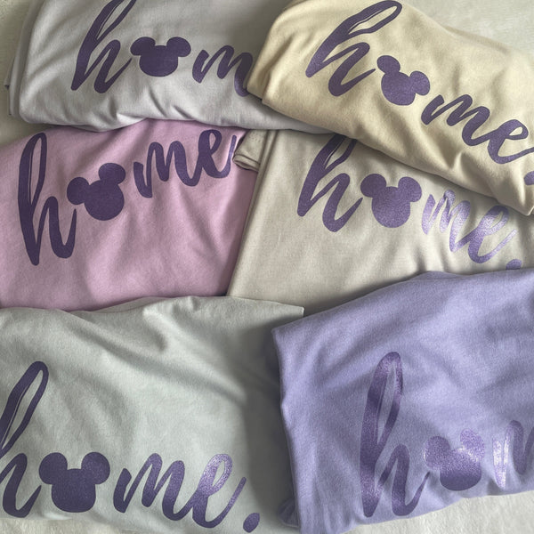Mickey Home T-shirt Bella Canvas-READY TO SHIP- Purple Shimmer Ink