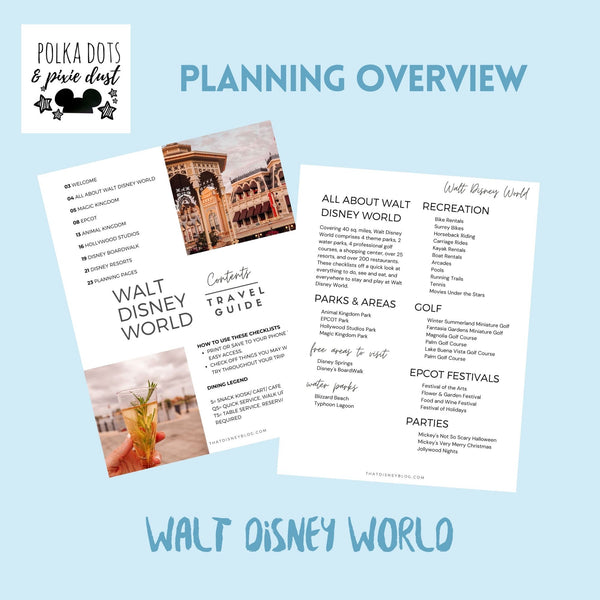 Walt Disney World Checklists Planning Guide E-Book