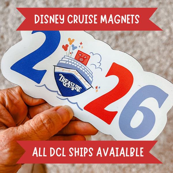 2026 Disney Cruise Magnet for DCL Stateroom Door Fish Extender Cruise Magnet Every Disney Ship