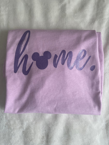 Mickey Home T-shirt Bella Canvas-READY TO SHIP- Purple Shimmer Ink