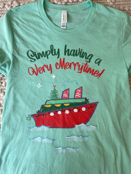 Simply Having a Very Merrytime - READY TO SHIP-Heather Mint- Small