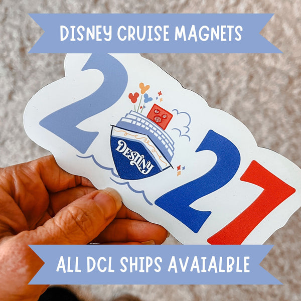 2027 Disney Cruise Magnet for DCL Stateroom Door Fish Extender Cruise Magnet Every Disney Ship