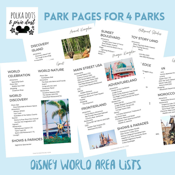 Walt Disney World Checklists Planning Guide E-Book