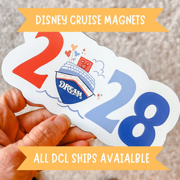 2028 Disney Cruise Magnet for DCL Stateroom Door Fish Extender Cruise Magnet Every Disney Ship