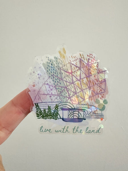 Disney Living with the Land Epcot Iridescent Clear sticker