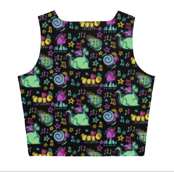 Main Street Electrical Parade Crop - READY TO SHIP- Small- Black