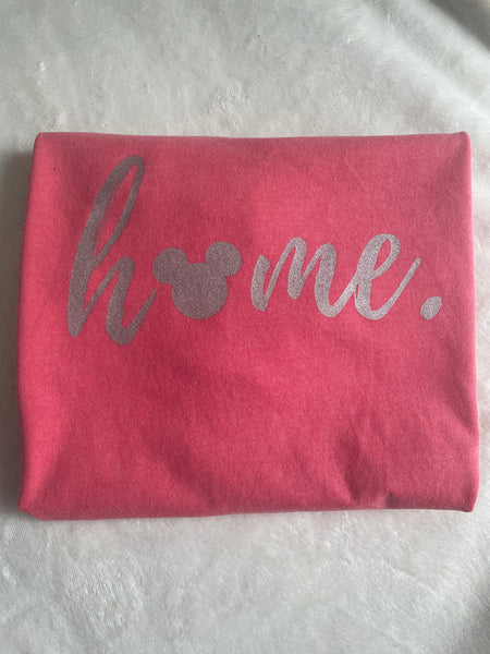 Mickey Home T-shirt Comfort Colors-READY TO SHIP- Silver Shimmer Ink