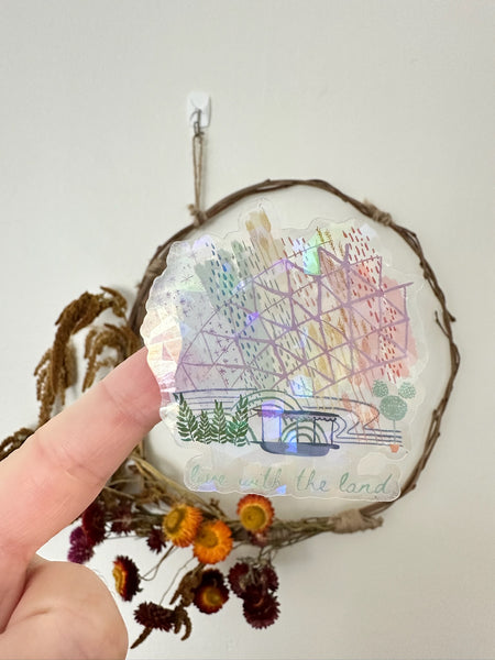 Disney Living with the Land Epcot Iridescent Clear sticker