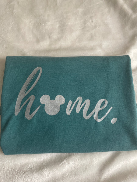 Mickey Home T-shirt Comfort Colors-READY TO SHIP- Silver Shimmer Ink