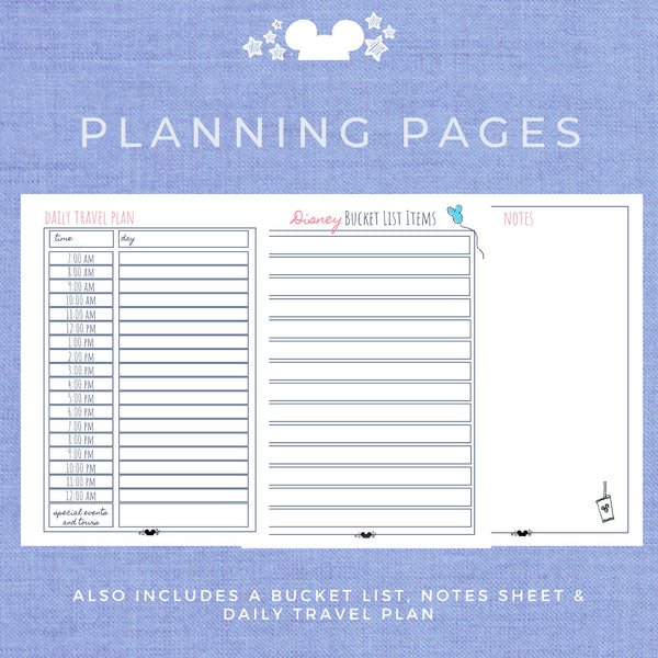 Disney Vacation Planner LIGHTNING LANE Planner Printable