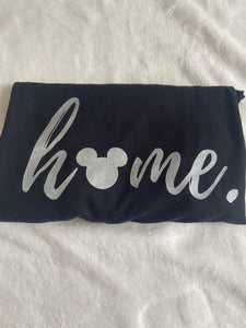 Disney Mickey Home BELLA CANVAS Shirt Silver Shimmer Ink - SMALL -READY TO SHIP
