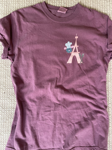 Comfort Colors Ratatouille Remy two sided shirt- READY TO SHIP-Berry- Medium