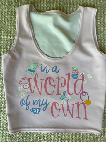 Disney Alice In Wonderland In a world of my own rundisney- READY TO SHIP-XS