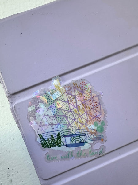 Disney Living with the Land Epcot Iridescent Clear sticker