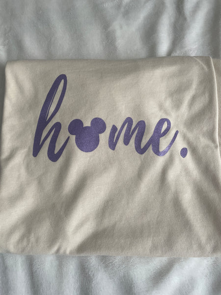 Mickey Home T-shirt Bella Canvas-READY TO SHIP- Purple Shimmer Ink