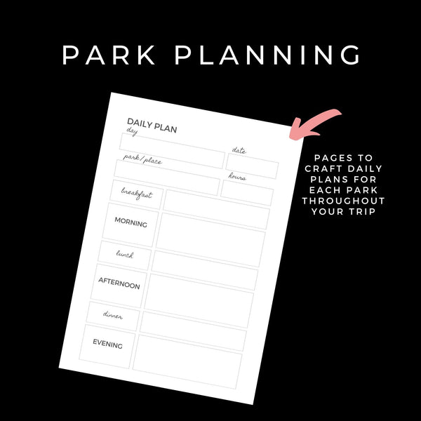 Walt Disney World Vacation Planner WORKBOOK Planner Printable